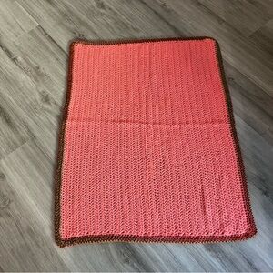 New Handmade Crochet Peach Blanket